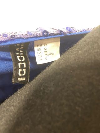 Vestido lentejuelas azul manga larga