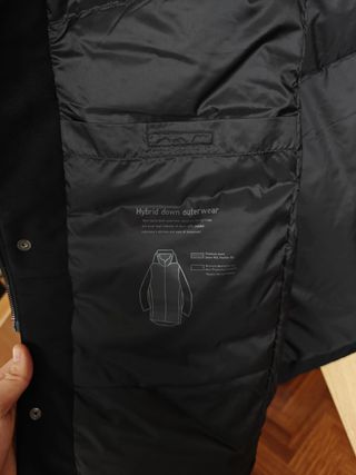 Abrigo Parka Uniqlo Negra Talla L