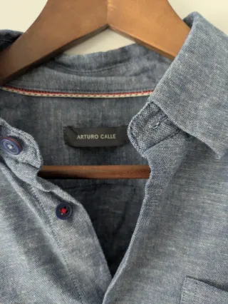 Camisa Arturo Calle Talla S Azul