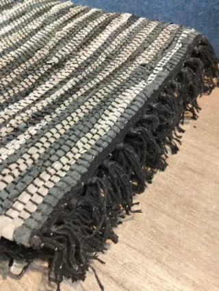 Alfombra Relaxdays Pasillo Flecos 80x200