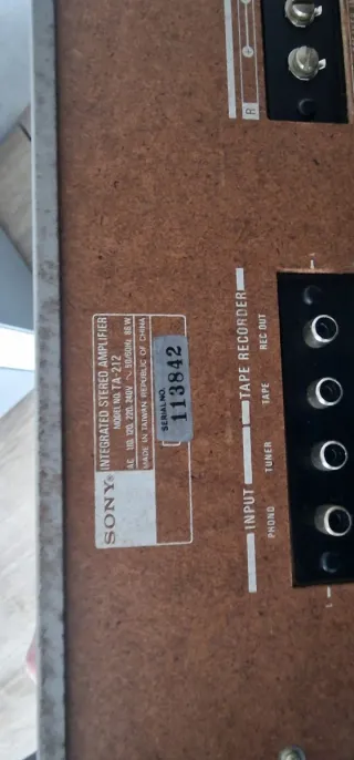 Amplificador Sony TA-212 Estéreo