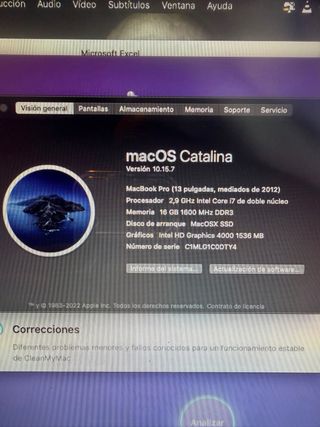 MacBook Pro 13” i7, 16GB RAM, 1TB SSD