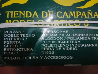 Tienda de campaña Modelo Artico 6