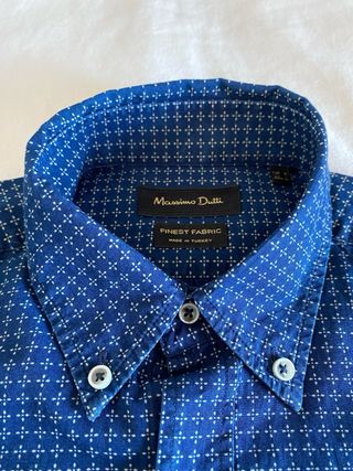 Camisa estampada azul Massimo Dutti