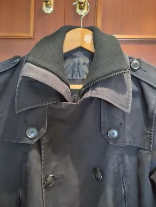 Gabardina hombre negra talla L