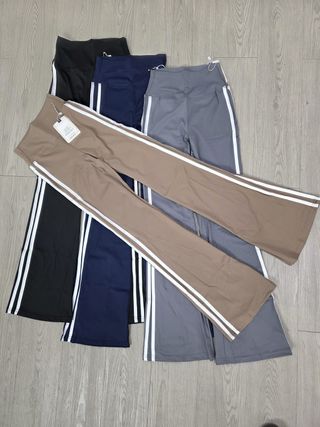 Leggings de campana negros cintura faja - L/XL