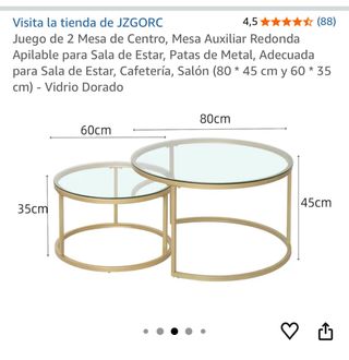 Tavoli Centrali Rotondi JZGORC in Cristallo e Metallo