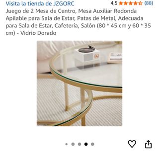 Tavoli Centrali Rotondi JZGORC in Cristallo e Metallo