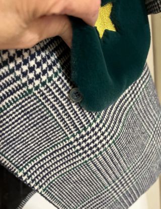 Abrigo cuadros gris y verde Lola Casademunt