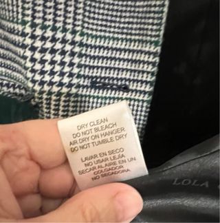 Abrigo cuadros gris y verde Lola Casademunt