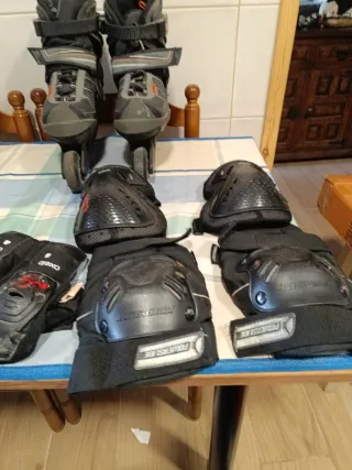 Patines en línea con protectores