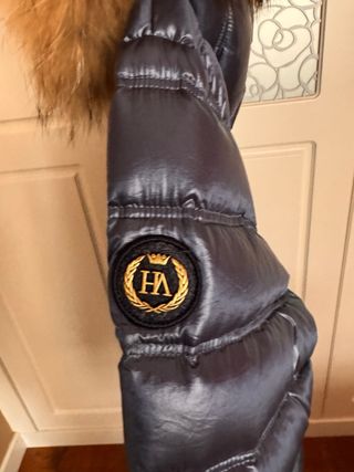 Plumífero Henry Arroway Azul Pelo Natural