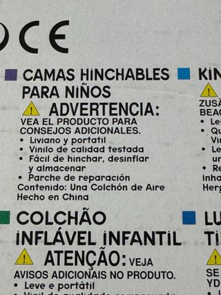 Cama hinchable Intex para niños