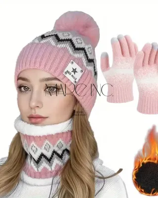 Conjunto Invierno: Gorro, Bufanda y Guantes