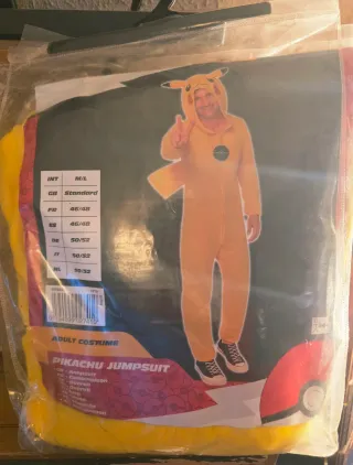 Disfraz Pikachu Jumpsuit Adulto