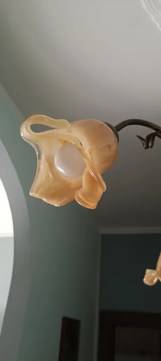 8 bocce in vetro altezza 13cm foro 3cm