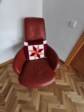 Butaca Natuzzi Piel Roja