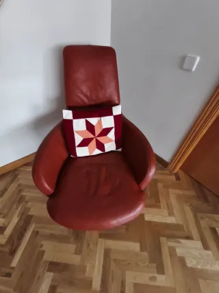 Butaca Natuzzi Piel Roja