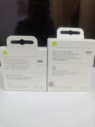 Cargador Apple 20W USB-C y Cable Lightning