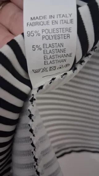 Giacca a righe bianche e nere