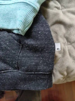 Sudadera Quiksilver Gris y Turquesa