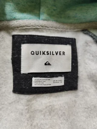 Sudadera Quiksilver Gris y Turquesa