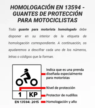 Guantes Moto Invierno Homologado DGT Talla 10 (XL)