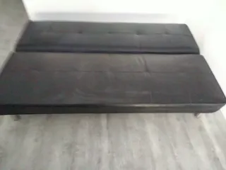 Sofá cama polipiel negro