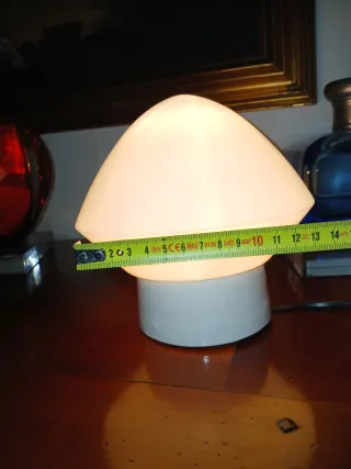 Lampada fungo vintage anni 50 con base in ceramica