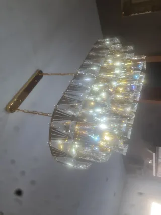 Elegante Lámpara de Cristal para Comedor/Salón