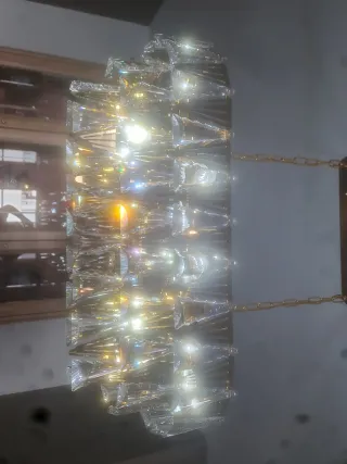 Elegante Lámpara de Cristal para Comedor/Salón