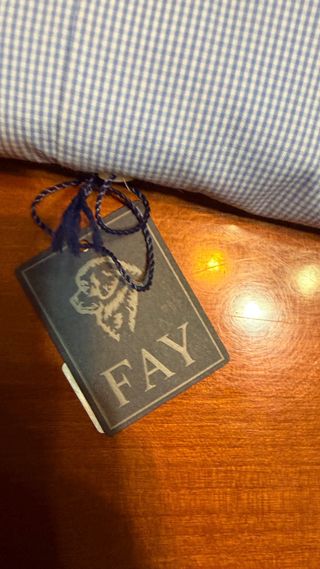 Camicia Fay Uomo Micro Quadri Azzurra