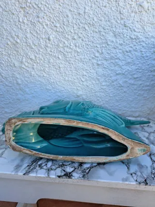 Estatua 2 Peces Cerámica Art Deco Francia