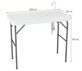 Mesa Plegable GYMAX Camping 3 en 1