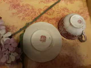 Taza y plato de té Cartuja Sevilla Antiguo