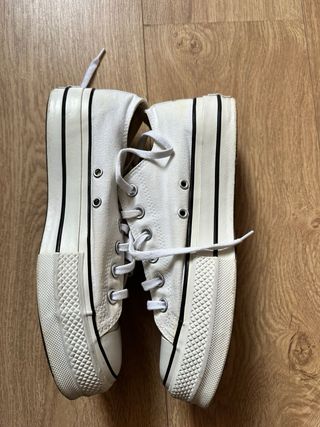 Converse Bajas Plataforma Blancas
