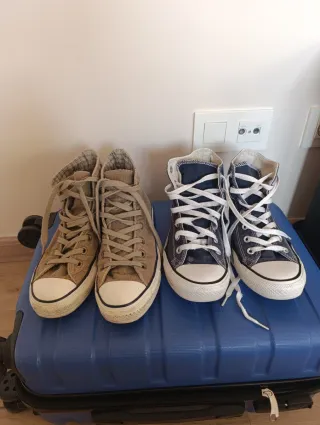 Converse Talla 38 Beige y Azul