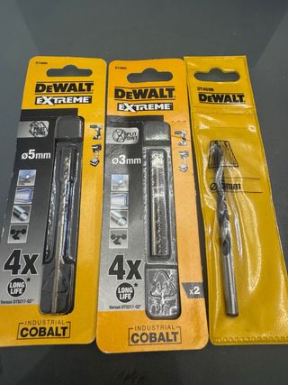 Brocas Dewalt Extreme Cobalt 3mm y 5mm 10€ todo .