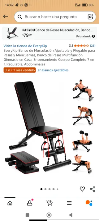 Banco de Musculación Ajustable