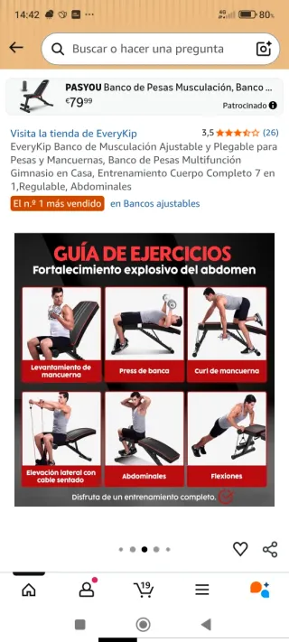Banco de Musculación Ajustable