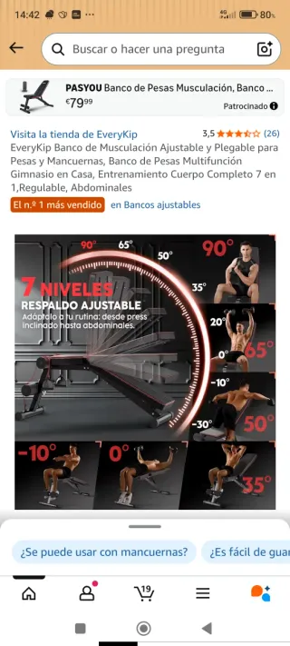 Banco de Musculación Ajustable