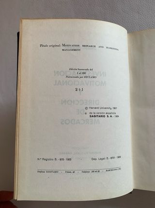 Libro antiguo marketing