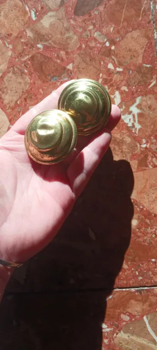 Pareja Tiradores Latón Vintage Estilo Industrial