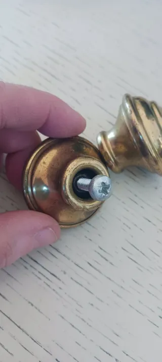 Pareja Tiradores Latón Vintage Estilo Industrial