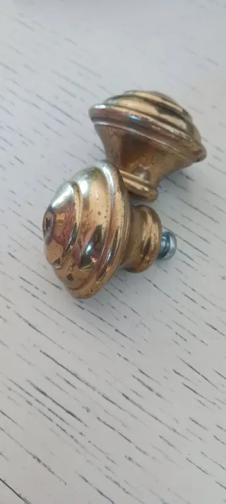 Pareja Tiradores Latón Vintage Estilo Industrial