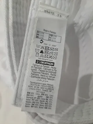 Kimono Judo 160cm con cinturon Blanco Décathlon