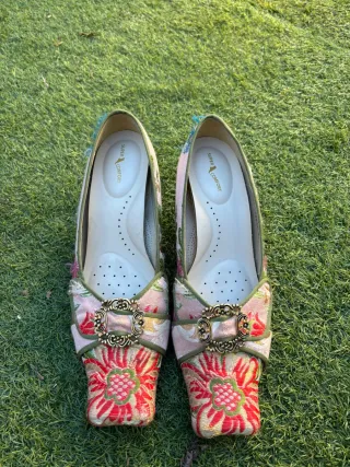 Traje de Fallera Rosa y Oro