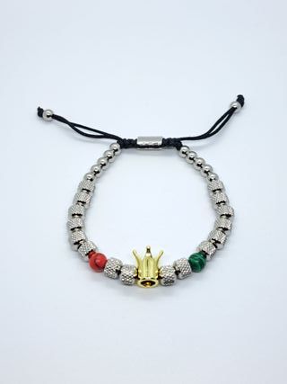 Pulsera Acero Inoxidable Corona Ajustable