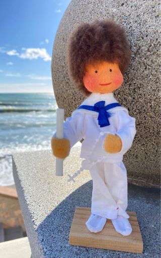 Muñeco antiguo comunión marinero