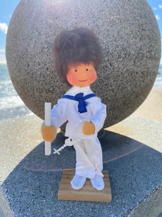 Muñeco antiguo comunión marinero